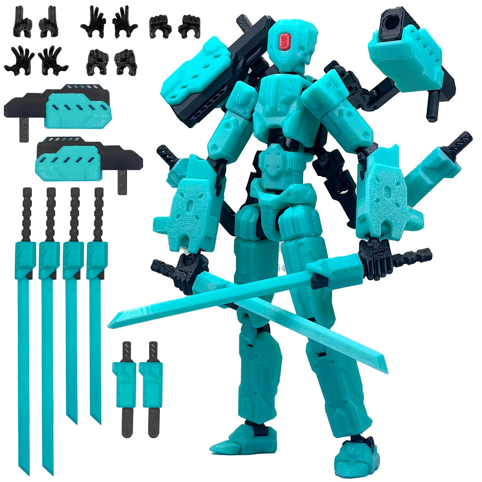 Nova Decor & Lighting Julestjerne - (組み立て完了) 8インチ T13 アクションフィギュアセット、T 13 アクションフィギュア多関節可動ロボット