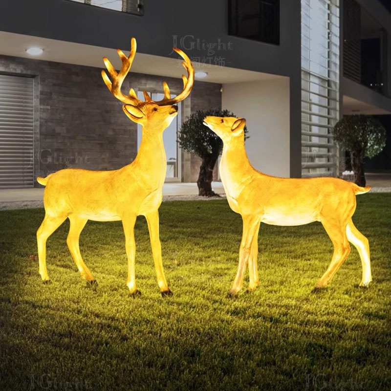 Unique Lighting Decor - ストリートアニマル照明、造園、トレンディな彫像、庭、ユニークなディスプレイ、豪華な屋外照明、モダンな庭園照明、家の装飾