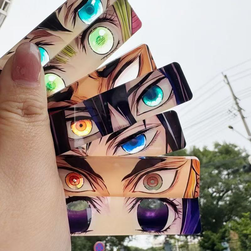 Pendant Light Shade - アニメデーモンスレイヤー両面キーホルダー煉獄杏寿郎鬼滅の刃輝く目光透過バックパックペンダント