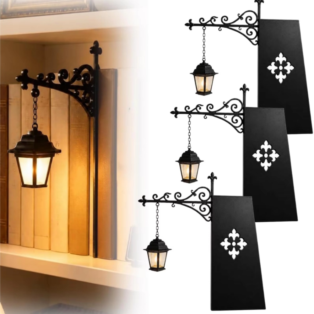 Decor Lighting Lamps - ライブラリーランタン装飾本棚照明レトロライブラリーランタン本棚ランプ多機能暖かいLED常夜灯飾り