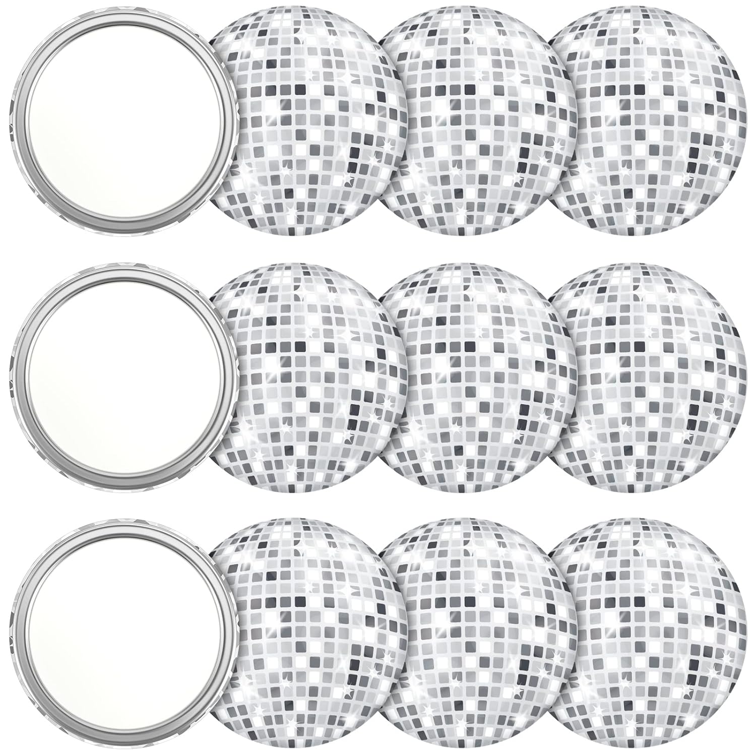 Disco Ball Mirror - ディスコボール コンパクトミラー ヴィンテージ ラウンド ポケットミラー メイクアップ