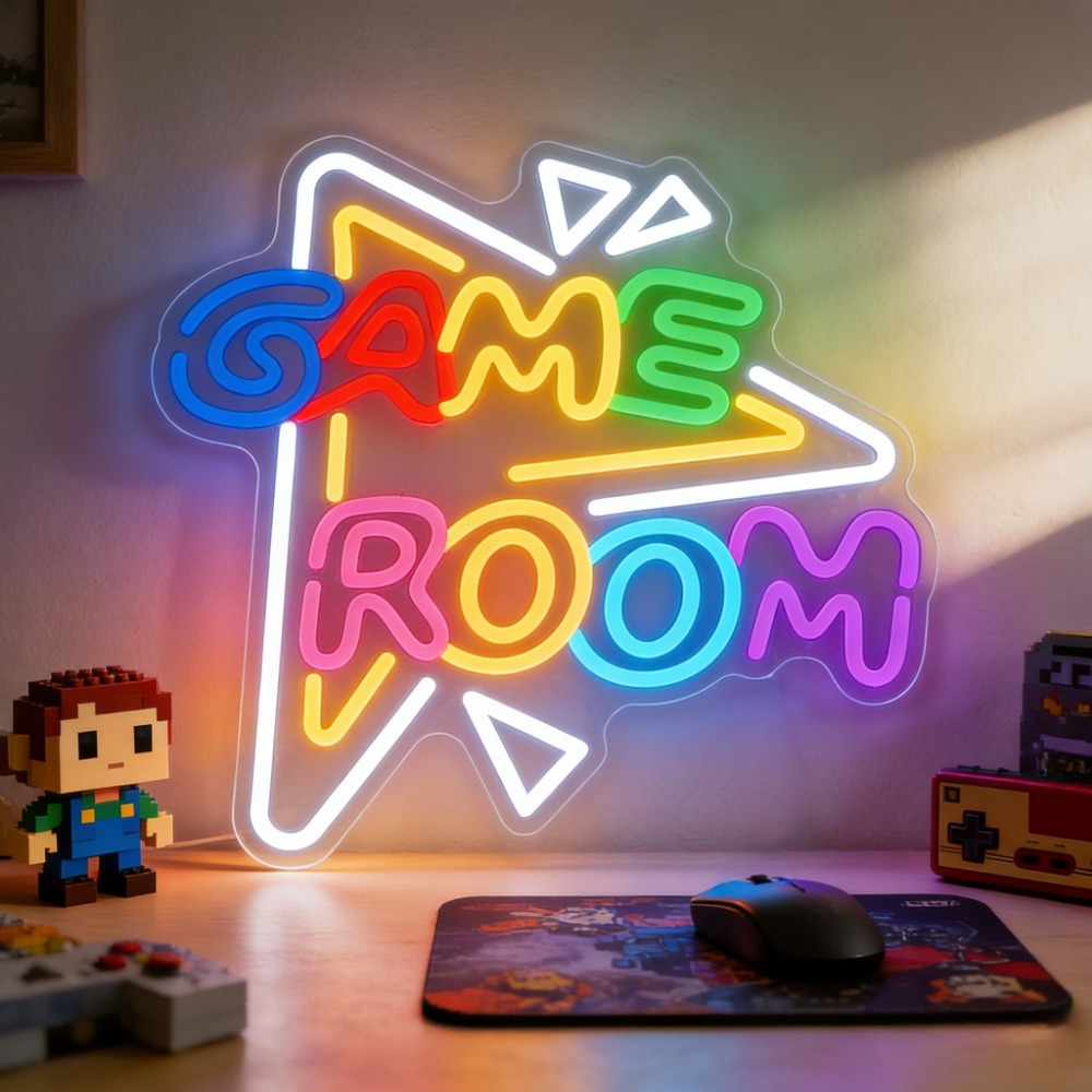 Bedroom Lighting Decor Ideas - ゲームルームLEDネオンサイン調光可能USBネオンライト、ゲーミングセットアップ、ストリーミングルーム、寝室、パーティー、壁飾り、クールなゲーマーギフトアイデア