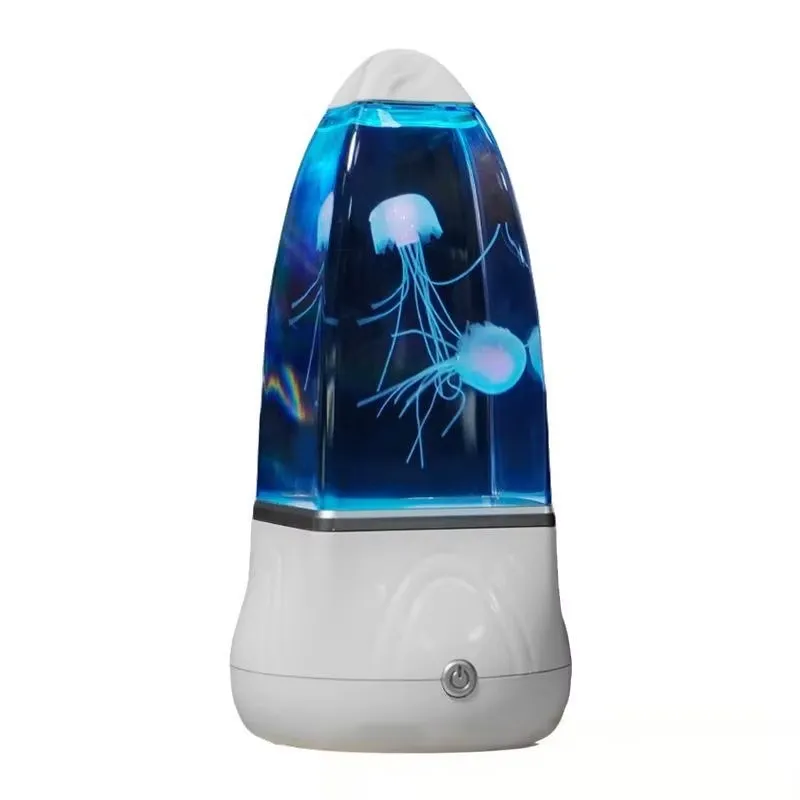 Lava Lamp Desktop - LED クラゲ ラバランプ 色が変わるナイトライト 子供の寝室の装飾用 USB