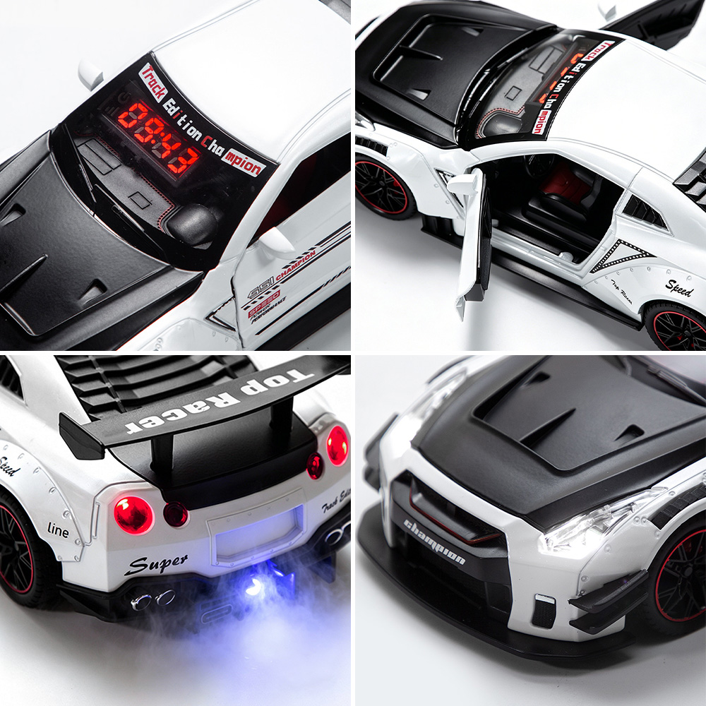 1セットの車型目覚まし時計、LEDディスプレイ、ライトエフェ - Unique Lighting Decor のレビューと価格