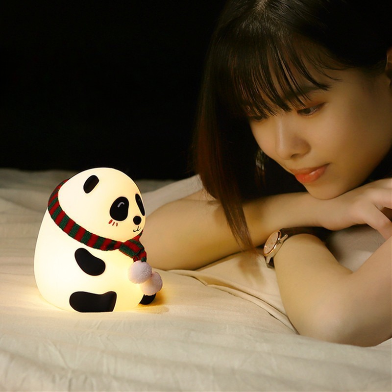 大きな目の可愛い漫画風パンダ LED ナイトライト 7色変化 - Bedroom Lighting Decor Ideas のレビューと価格