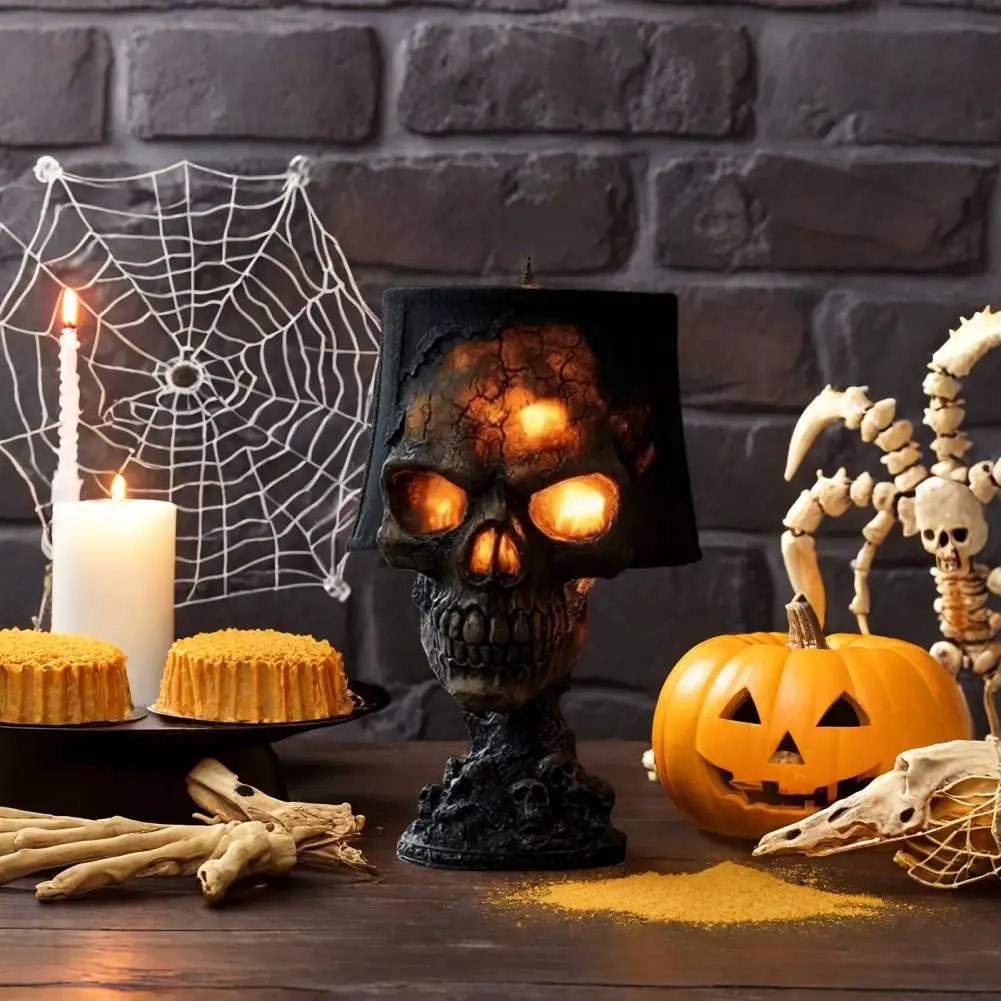 ハロウィン溶岩石スカルランプ スカルデスクランプ 不気味なL - Unique Lighting Decor のレビューと価格