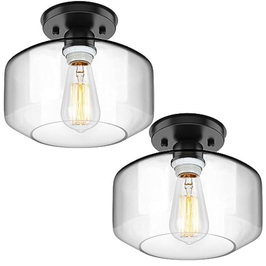セミフラッシュマウント天井照明器具 2 パック、ペンダントラ - Pendant Light Shade のレビューと価格