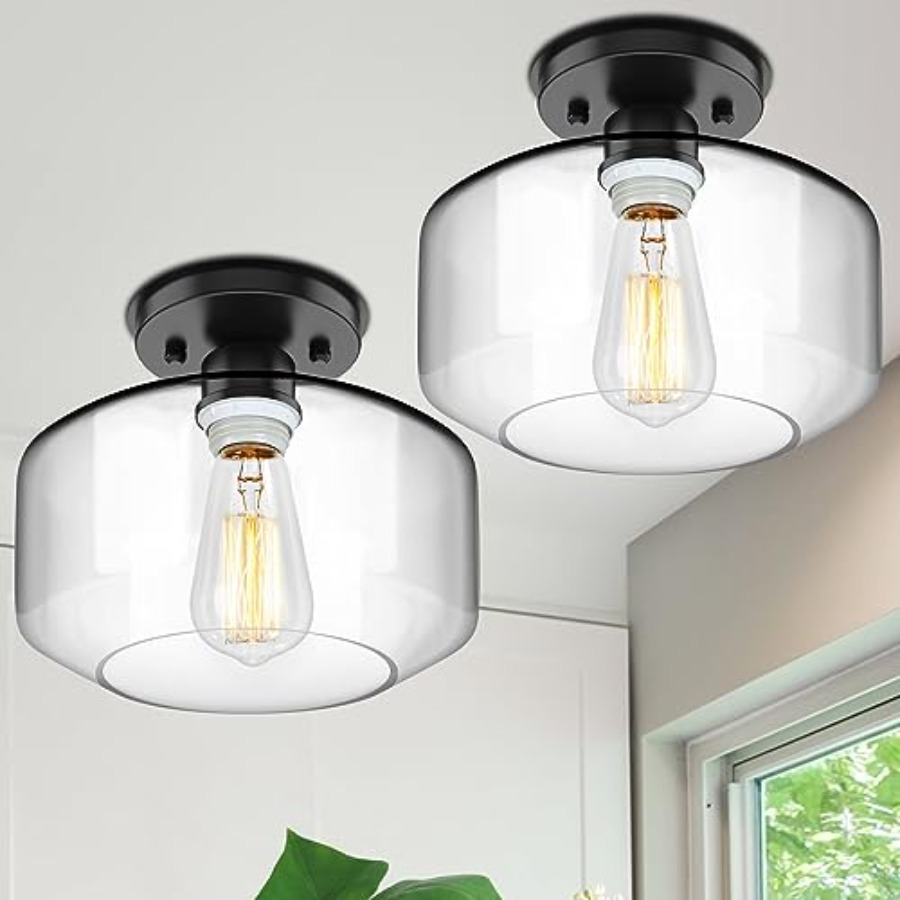 セミフラッシュマウント天井照明器具 2 パック、ペンダントラ - Pendant Light Shade のレビューと価格