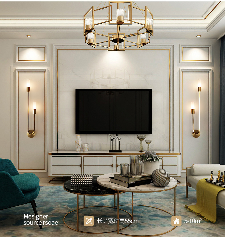 レトロ背景リビングルーム通路寝室ランプベッドサイド北欧クリエ - Decor Lighting Lamps のレビューと価格