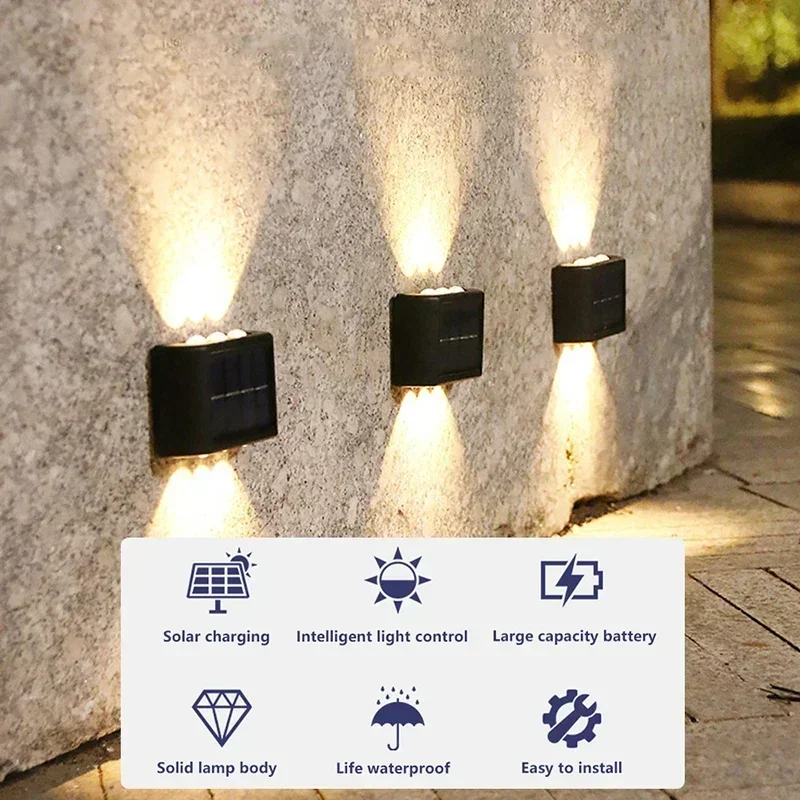 LEDソーラーライト 屋外防水 ソーラーウォールランプ 上下 - Decor Lighting Lamps のレビューと価格