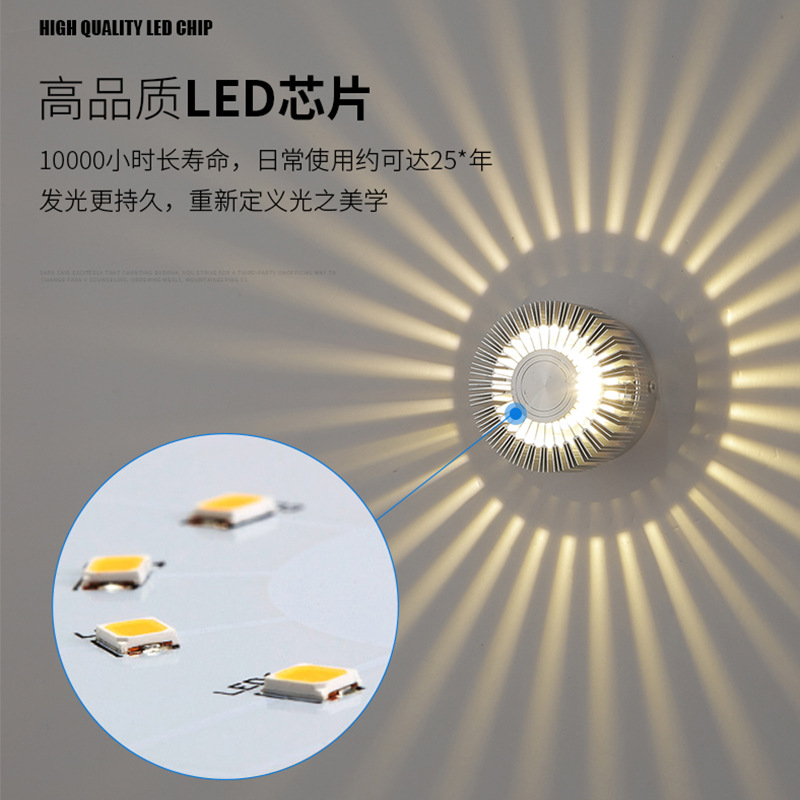 クリエイティブLED通路壁ランプ アルミ製ひまわり型廊下バー - Decor Lighting Discount のレビューと価格