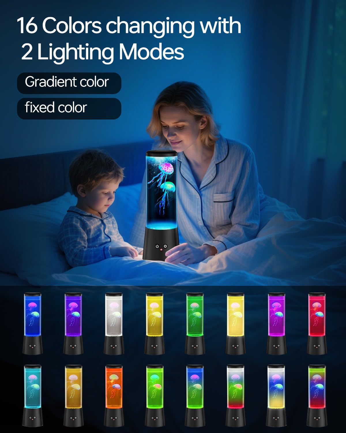 クラゲの溶岩ランプ、水族館のオーシャンナイトライト、7色のL - Lava Lamp Desktop のレビューと価格