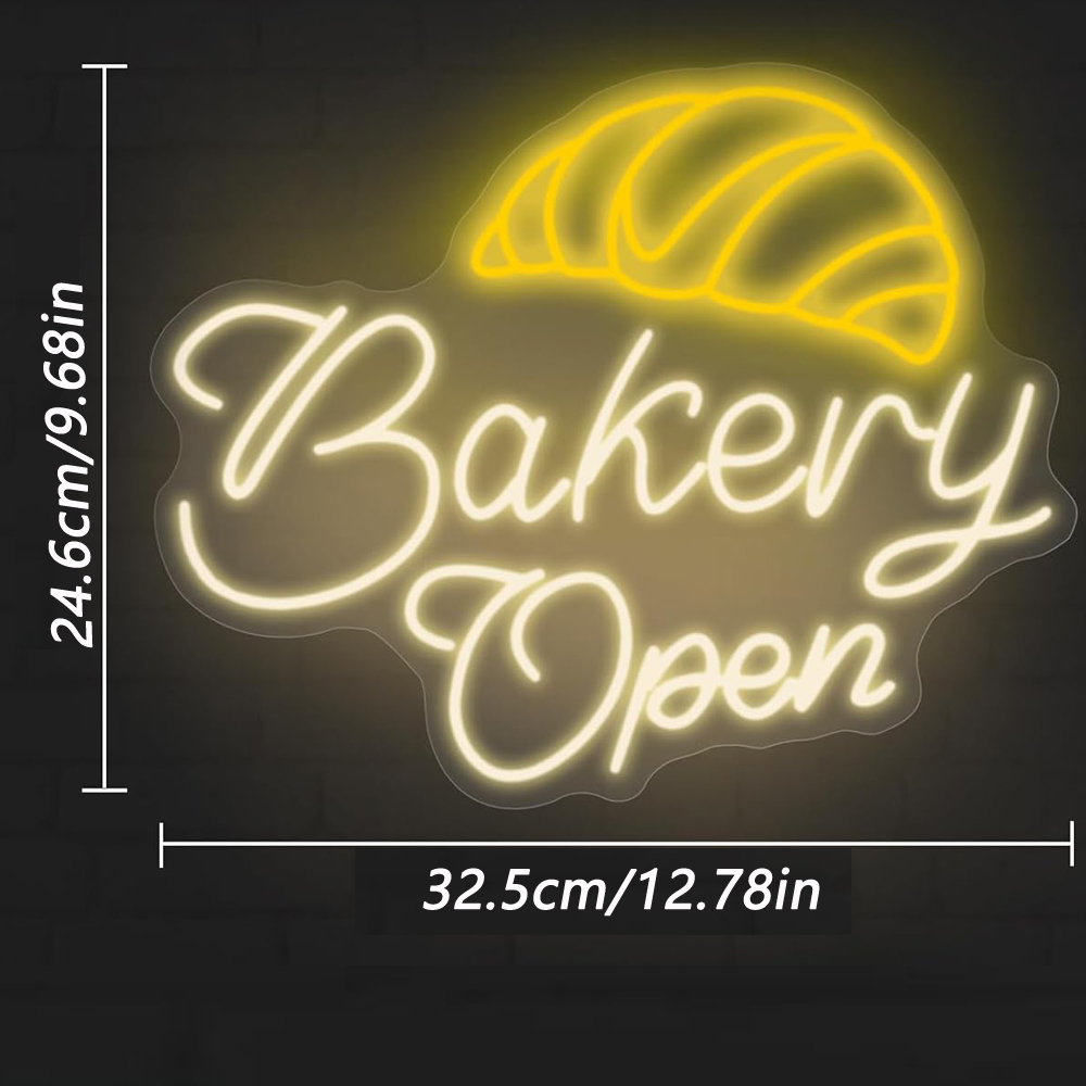 ベーカリーオープンネオンライト、ベーカリー、ベーカリー、ペス - Bedroom Lighting Decor Ideas のレビューと価格