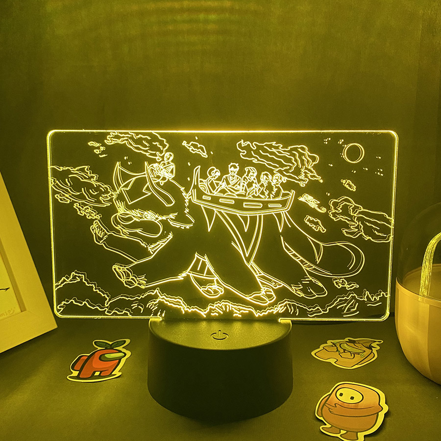 アニメのアバターの置物3D LEDネオンナイトライト、アan - Lava Lamp Desktop のレビューと価格