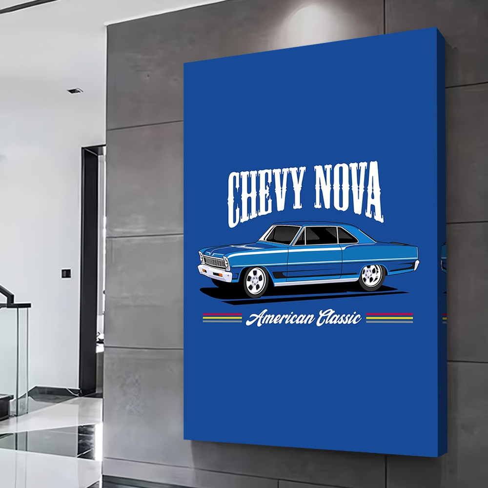 シボレーノヴァクラシックカーズプリントポスターカスタムE写真 - Nova Decor & Lighting Julestjerne のレビューと価格