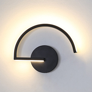 モダンな北欧LEDウォールランプ、ミニマリストブラック幾何学 - Decor Lighting Lamps のレビューと価格