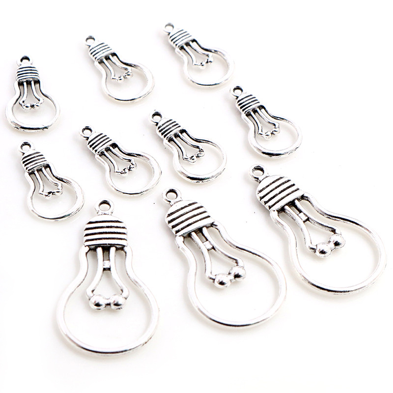 20 個電球チャームペンダント 2 サイズ合金金属 DIY  - Pendant Light Shade のレビューと価格