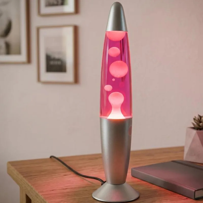 溶岩ランプ メタルベース EUプラグ 火山型液体ムードライト - Lava Lamp Desktop のレビューと価格