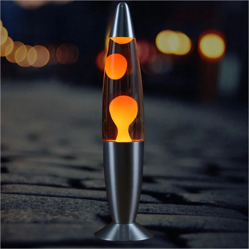 溶岩ランプ メタルベース EUプラグ 火山型液体ムードライト - Lava Lamp Desktop のレビューと価格