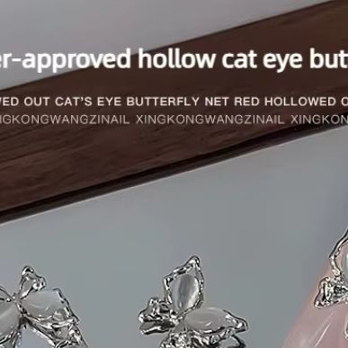 蝶の形をしたネイルジュエリー5個、新しい豪華な合金製の3Dネ - Nova Decor & Lighting Julestjerne のレビューと価格