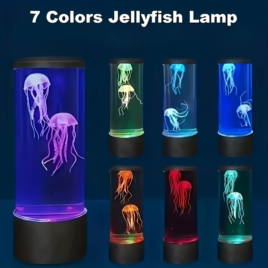 クラゲ溶岩ランプ水槽オーシャンナイトライト7色LEDクラゲム - Lava Lamp Desktop のレビューと価格