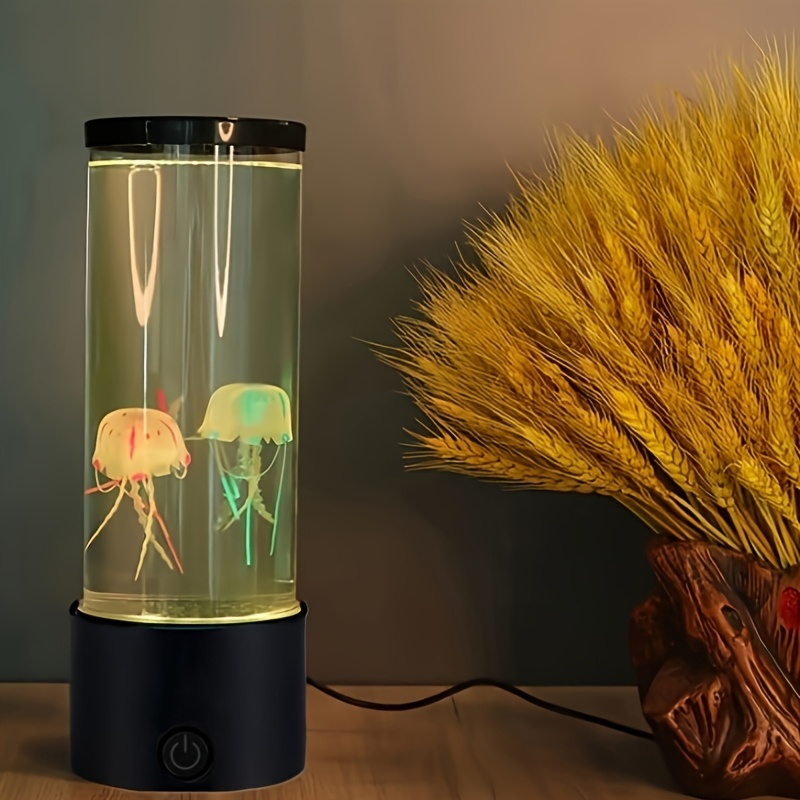 クラゲ溶岩ランプ水槽オーシャンナイトライト7色LEDクラゲム - Lava Lamp Desktop のレビューと価格