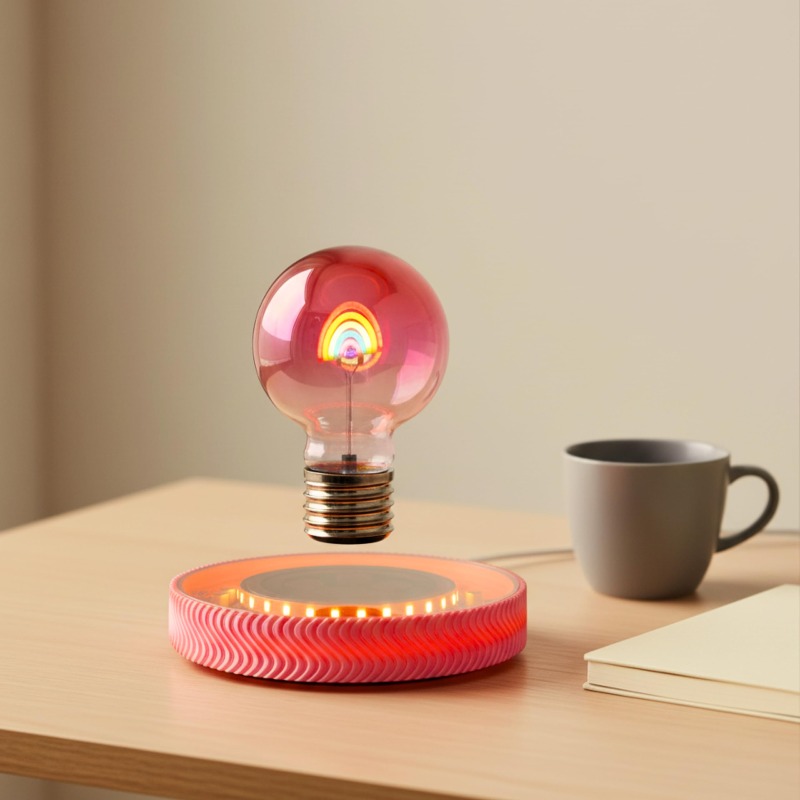 空中浮遊ワイヤレスLED電球デスクランプ、男の子と女の子のた - Unique Lighting Decor のレビューと価格