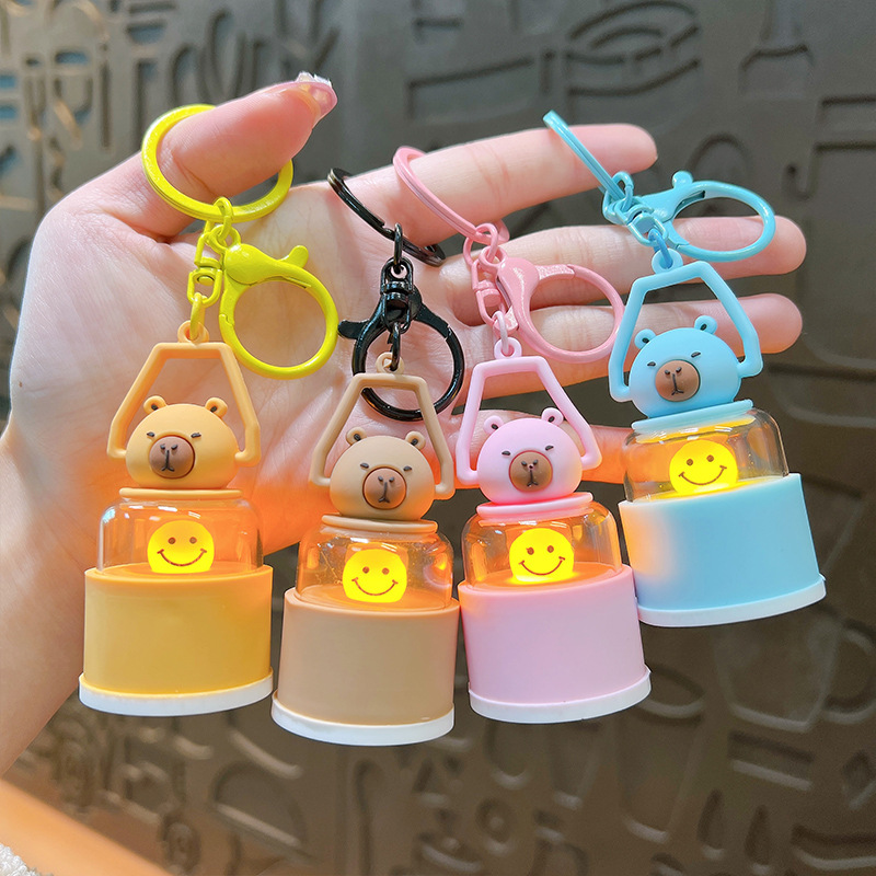 クリエイティブで可愛いイルカの夜光キーホルダー、漫画風カピバ - Pendant Light Shade のレビューと価格