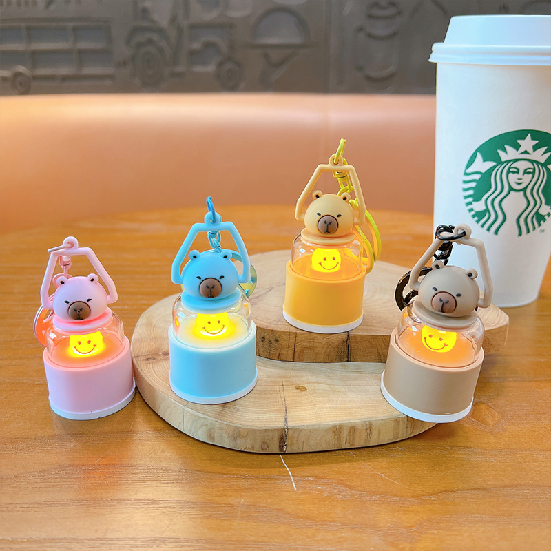 クリエイティブで可愛いイルカの夜光キーホルダー、漫画風カピバ - Pendant Light Shade のレビューと価格