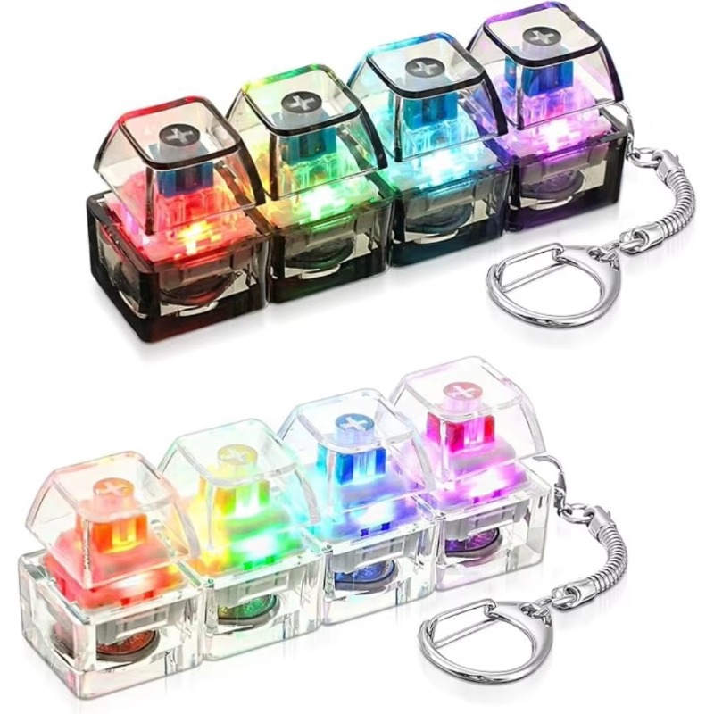 2026年新型高透明4ボタン発光ストレス解消ボタンキーホルダ - Pendant Light Shade のレビューと価格