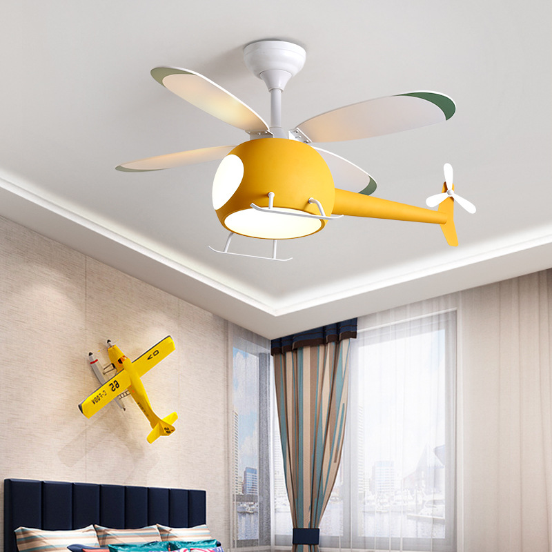 現代のクリエイティブ漫画飛行機ファンライトシンプルな装飾 L - Decor Lighting Lamps のレビューと価格