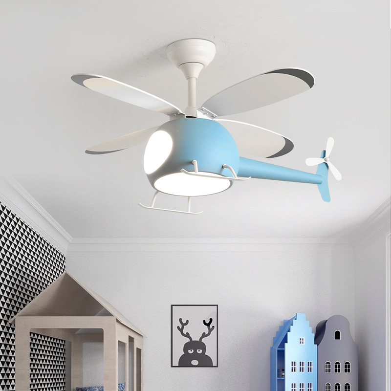 現代のクリエイティブ漫画飛行機ファンライトシンプルな装飾 L - Decor Lighting Lamps のレビューと価格