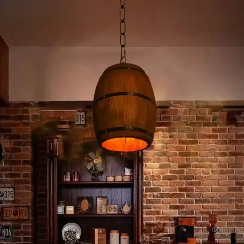 素朴なランプヴィンテージシャンデリア木製ペンダントライトワイ - Decor Lighting Lamps のレビューと価格