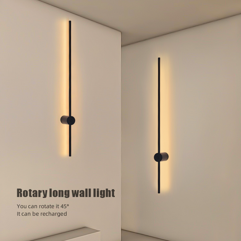 モダンな充電式LEDウォールスコンスランプ、ブラックアルミニ - Decor Lighting Lamps のレビューと価格